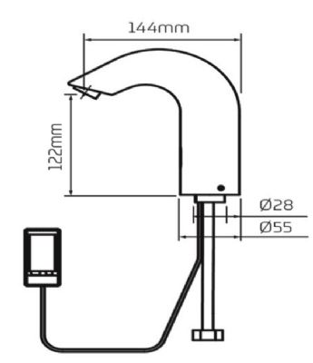 THOMAS DUDLEY ELECTROFLO ARC CHROME TOUCH-FREE VANITY TOP/BASIN WATER SAVING MAINS POWERED ELECTRONIC TAP, 327972 THOMAS DUDLEY ELECTROFLO ARC CHROME TOUCH-FREE VANITY TOP/BASIN WATER SAVING MAINS POWERED ELECTRONIC TAP, 327972
